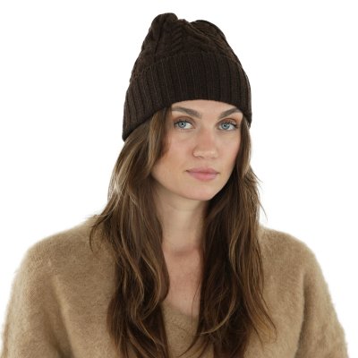 Muts - Gårda Villars Cable Knit Wool Mix Beanie (bruin)