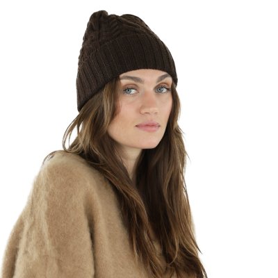 Muts - Gårda Villars Cable Knit Wool Mix Beanie (bruin)