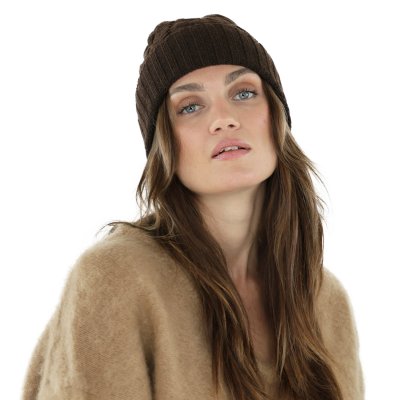Muts - Gårda Villars Cable Knit Wool Mix Beanie (bruin)
