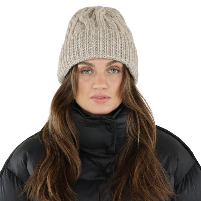 Muts - Gårda Bormio Cable Knit Wool Mix Beanie (beige)