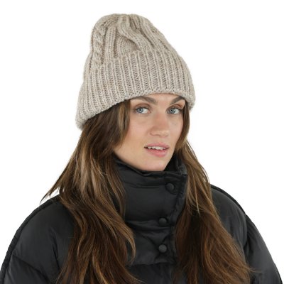 Muts - Gårda Bormio Cable Knit Wool Mix Beanie (beige)