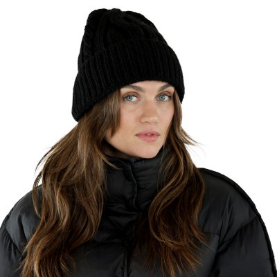 Muts - Gårda Bormio Cable Knit Wool Mix Beanie (zwart)