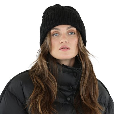 Muts - Gårda Bormio Cable Knit Wool Mix Beanie (zwart)