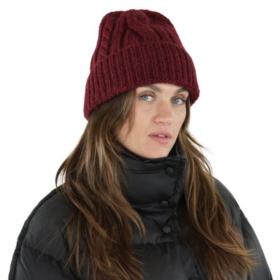 Muts - Gårda Bormio Cable Knit Wool Mix Beanie (bordeaux)