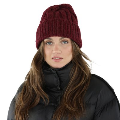 Muts - Gårda Bormio Cable Knit Wool Mix Beanie (bordeaux)