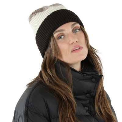 Muts - Gårda Courchevel Merino Wool Beanie (beige/gebroken wit/bruin)