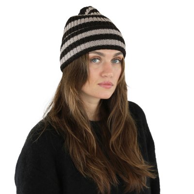 Muts - Gårda Davos Striped Merino Wool Beanie (bruin/beige)