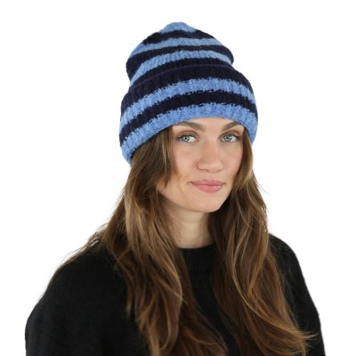 Muts - Gårda Lech Striped Wool Mix Beanie (blauw)