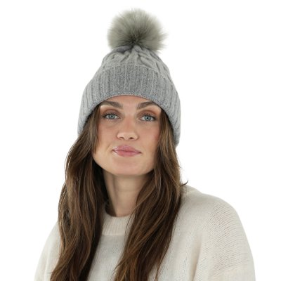 Muts - Gårda Saas-Fee Cable Knit Wool Mix Beanie (grijs)