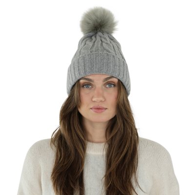 Muts - Gårda Saas-Fee Cable Knit Wool Mix Beanie (grijs)
