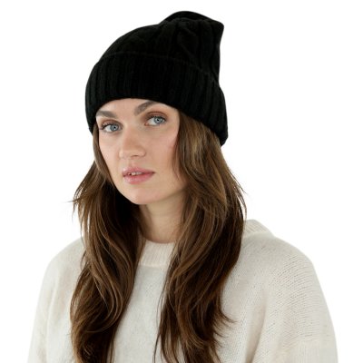 Muts - Gårda Saas-Fee Cable Knit Wool Mix Beanie (zwart)