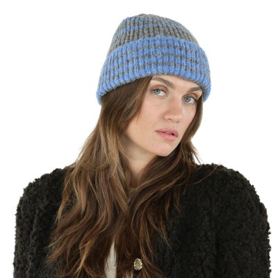 Muts - Gårda Verbier Striped Wool Mix Beanie (grijs/blauw)