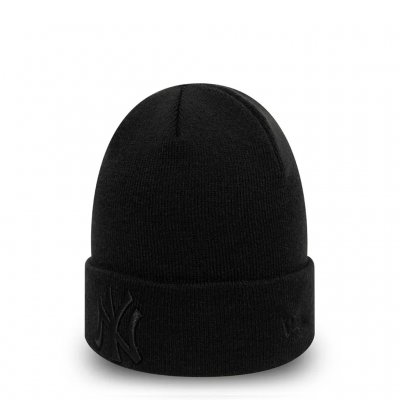 Muts - New Era New Cuff Knit Beanie New York Yankees (Zwart)