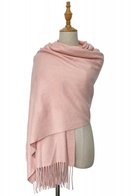 Sjaals - Gårda Soft Wool Blanket Wrap Scarf (Soft Pink)