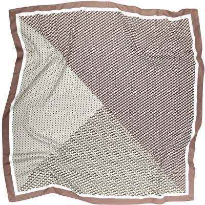 Sjaaltje - Gårda Narbonne Satin Scarf (bruin/wit)