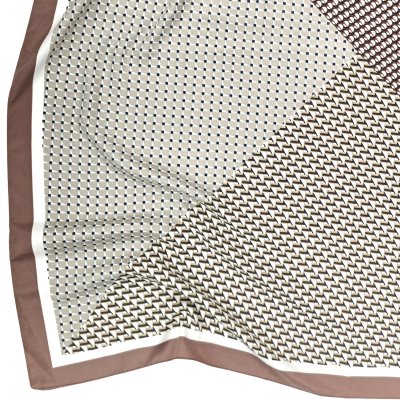 Sjaaltje - Gårda Narbonne Satin Scarf (bruin/wit)