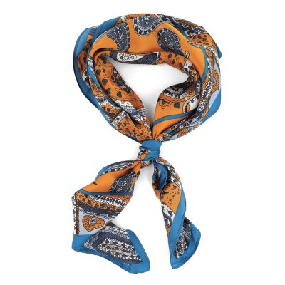 Sjaaltje - Gårda Paisley Satin Scarf (oranje)