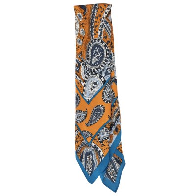 Sjaaltje - Gårda Paisley Satin Scarf (oranje)