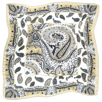 Sjaaltje - Gårda Paisley Satin Scarf (wit)