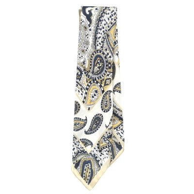 Sjaaltje - Gårda Paisley Satin Scarf (wit)