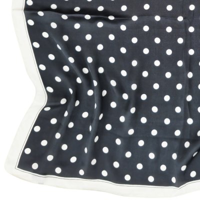 Sjaaltje - Gårda Polka Dot Satin Scarf (zwart)