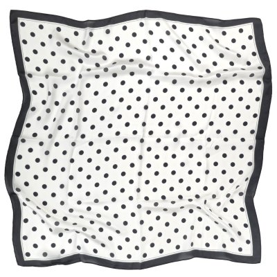 Sjaaltje - Gårda Polka Dot Satin Scarf (wit)
