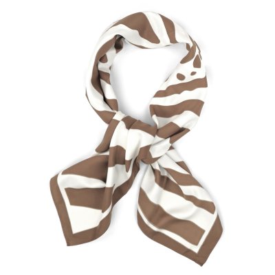 Sjaaltje - Gårda Zebra Satin Scarf (bruin)