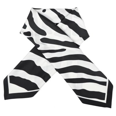 Sjaaltje - Gårda Zebra Satin Scarf (zwart)