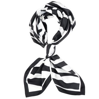 Sjaaltje - Gårda Zebra Satin Scarf (zwart)