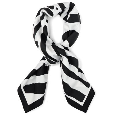 Sjaaltje - Gårda Zebra Satin Scarf (zwart)
