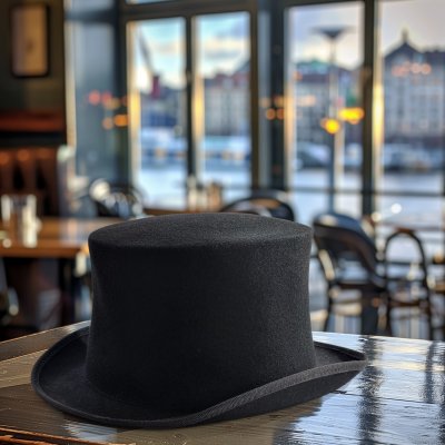 Hoeden - Gårda Chiesa Top Hat Wool (zwart)
