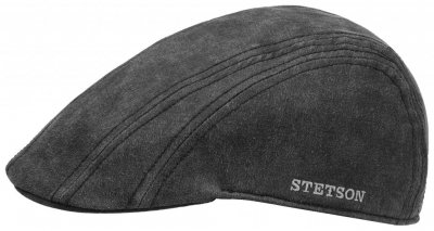 Flat cap - Stetson Madison Old Cap Winter (zwart/grijs)