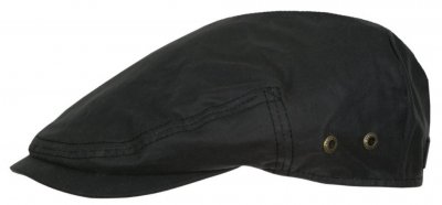 Flat cap - Stetson Driver Cap Waxed Cotton (zwart)