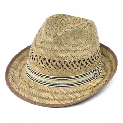 Stro hoed - Gårda Agulo Natural Straw Trilby (naturel/crème)