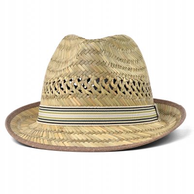 Stro hoed - Gårda Agulo Natural Straw Trilby (naturel/crème)