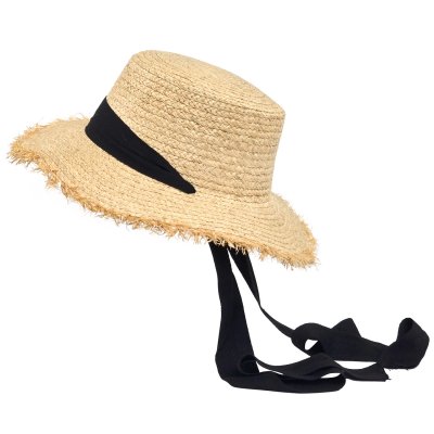 Stro hoed - Gårda Ajaccio Sun Hat (naturel/zwart)