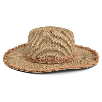 Stro hoed - Gårda Alicante Fedora (khaki)