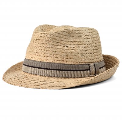 Stro hoed - Gårda Benijo Raffia Trilby (naturel/taupe)