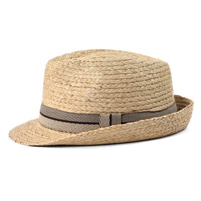 Stro hoed - Gårda Benijo Raffia Trilby (naturel/taupe)