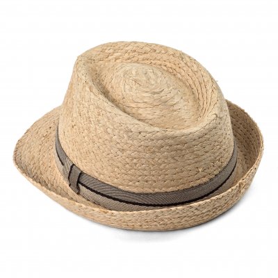 Stro hoed - Gårda Benijo Raffia Trilby (naturel/taupe)