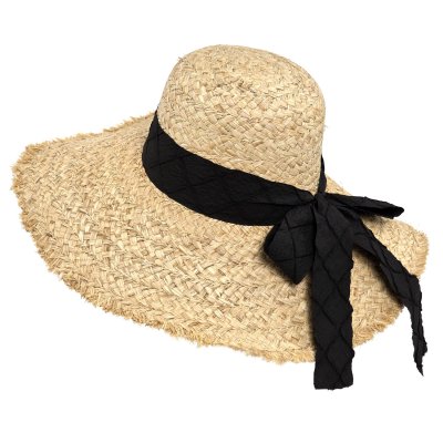 Stro hoed - Gårda Biarritz Sun Hat (naturel/zwart)
