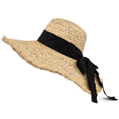 Stro hoed - Gårda Biarritz Sun Hat (naturel/zwart)