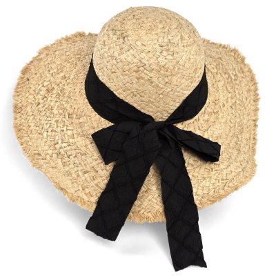 Stro hoed - Gårda Biarritz Sun Hat (naturel/zwart)