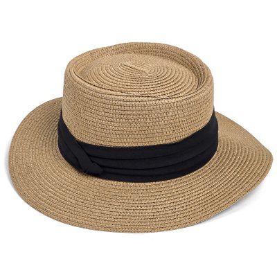 Stro hoed - Gårda Corfu Gambler (kaki/zwart)