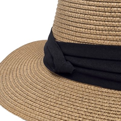 Stro hoed - Gårda Corfu Gambler (kaki/zwart)