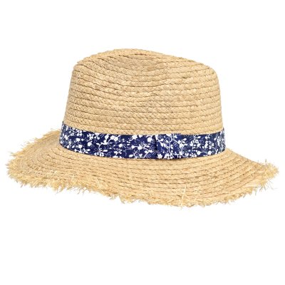 Stro hoed - Gårda Lanzarote Fedora (naturel/blauw)