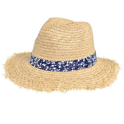Stro hoed - Gårda Lanzarote Fedora (naturel/blauw)
