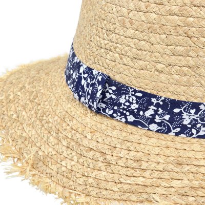 Stro hoed - Gårda Lanzarote Fedora (naturel/blauw)
