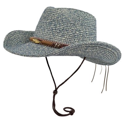 Stro hoed - Gårda Marseille Western Hat (blauw)