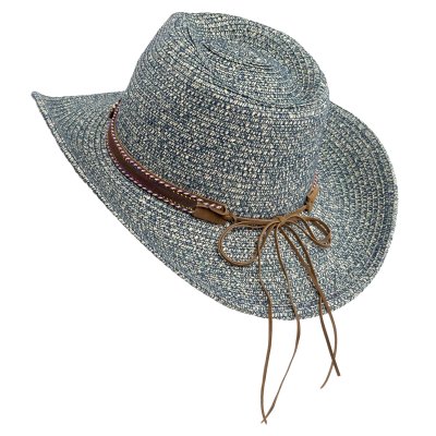 Stro hoed - Gårda Marseille Western Hat (blauw)